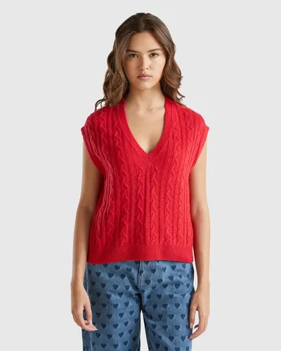 Benetton B/R Majica na V  2Z4 za žene