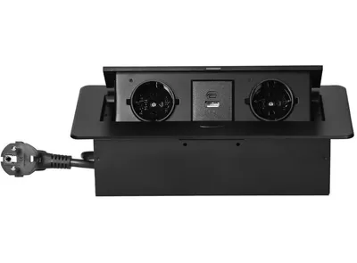 Orno Ugradbena utičnica 829109, 2xUSB, Crna