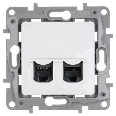 Legrand Utičnica RJ 45 2x UTP Kat.6 764574, Siva