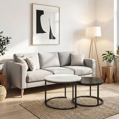 GIGA Egelev klub stol 80 x 60 sto bijeli crni