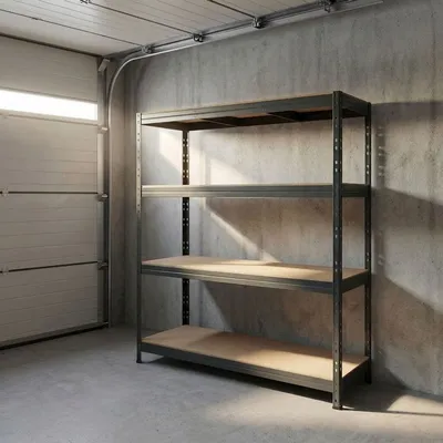 Giga Polica stalak ShelfIx, 200x160 cm, Crna