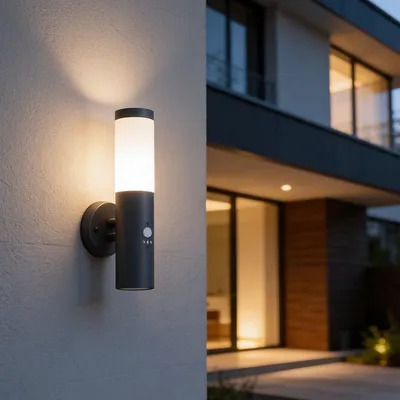 E-light Vrtna lampa zidna  Redmond EL-20341S-01W, Ravna sa senzorom