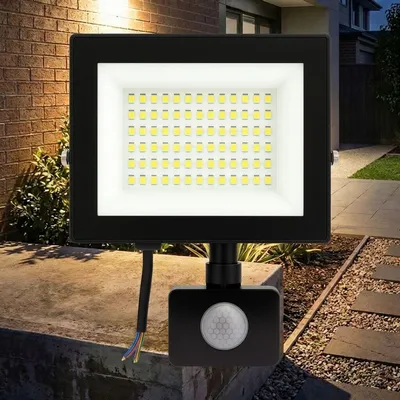 Giga Led Reflektor sa senzorom, 70W, Crni