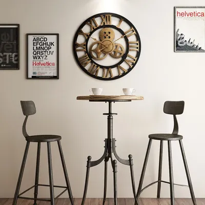 GIGA Timer dekorativni zidni sat 60 cm crni