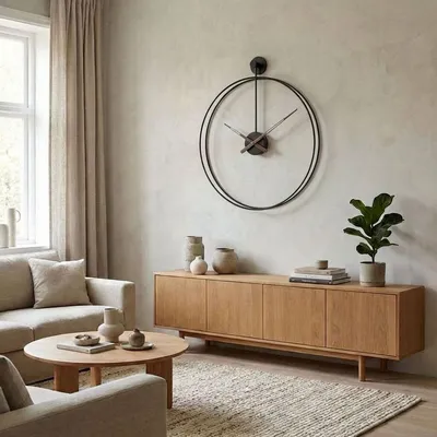 GIGA Tempo dekorativni zidni sat 60 cm crni
