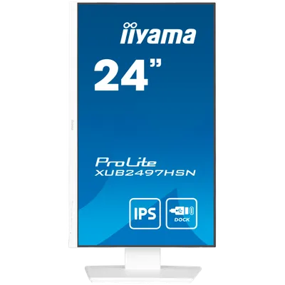 Iiyama Monitor XUB2497HSN-W2, 23.8" FHD 100Hz IPS USB-C, Bijeli