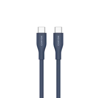 Canyon USB-C na USB-C Kabal 60W, 1 m, Tamnoplavi