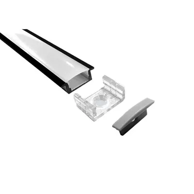 E-light Alu profil EL-1029, 2m, Crni