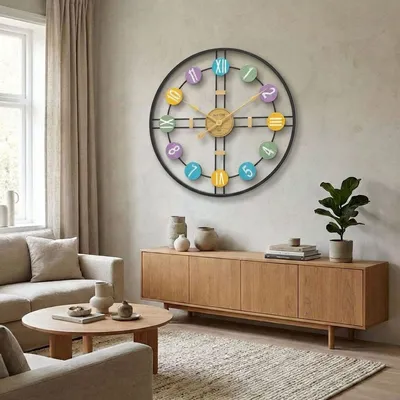 GIGA Bliss dekorativni zidni sat 60 cm crni