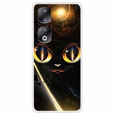 Maska za mobilni telefon Honor 90 Cat Eyes, Šarena