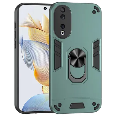 Maska za mobilni telefon Honor 90 Ring Kickstand, Zelena