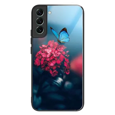 Maska za mobilni telefon Galaxy S24 Flower / Butterfly, Plavo-roze