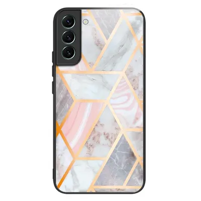Maska za mobilni telefon Galaxy S24 Pink Splicing Marble, Šarena