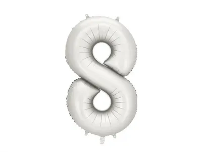 Tomo šped Folijski balon FB1S-8-018, broj 8, 86 cm, Srebrni