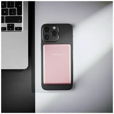 Intenso Prijenosni punjač za mobitele i tablete 10000mAh, bežični, Powebank MW10000, roze