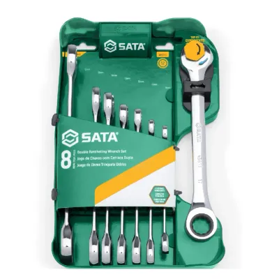 Sata Ključ viljuškasto-okasti, 8-19 mm, set sa zujalicom, 8 komada
