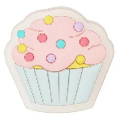 Crocs Ukras za papuče za djevojčice Jibitzz Lights Up Cupcake, Roze