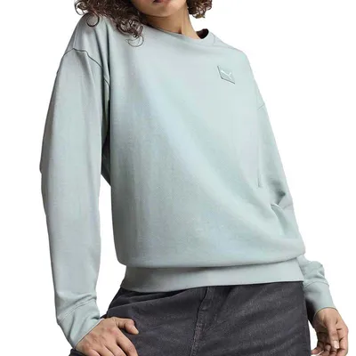 Puma Ženski duks Ess Elevated Comfort Crew Tr, Svijetlozeleni
