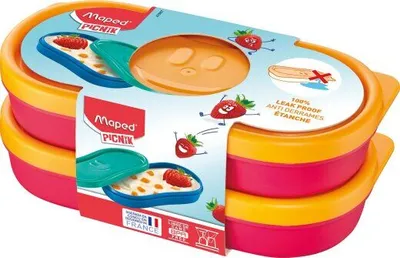Maped Set kutija za užinu, 2 komada, Roze