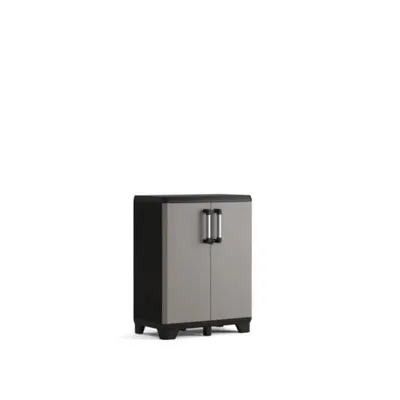 Kis Ormar, 68x39x90cm, PVC, Sivo-crni