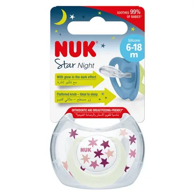NUK Duda Star sa kutijicom - 6-18 zvijezda, Roza