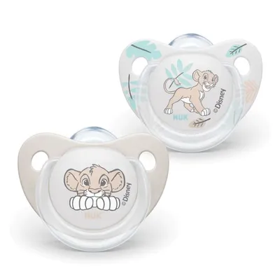 NUK Duda 2komada Disney Lion King - 0-6 mjeseca, Bijela