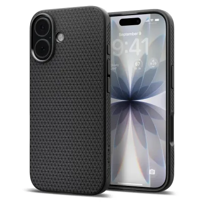 Spigen Liquid Air maska za iPhone 17, Crna