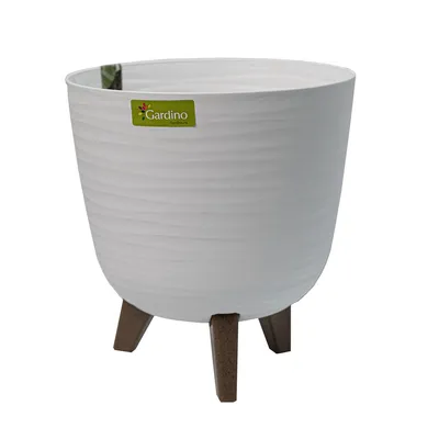 Gardino Saksija sa nogarama Finesa , 20 cm, Bijela