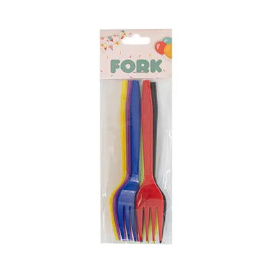 Party Plastične viljuške Neon, 6 Komada, Šarene