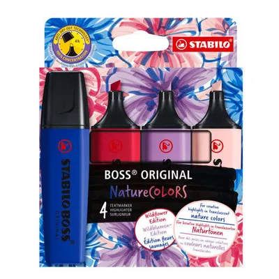 Stabilo Tekstmarker Boss Original Wild Flower, 4 Komada