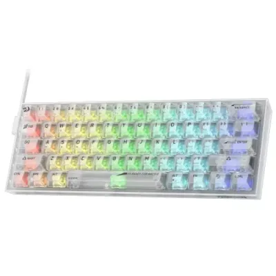 Jite Mehanička gaming tastatura G-61 RGB, Bežična, Transparentna