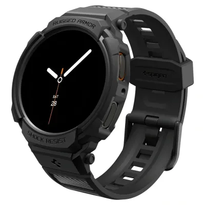 Spigen narukvica Rugged Armor Pro za Samsung Galaxy Watch 8 44 mm, Crna