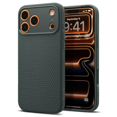 Spigen Maska za iPhone 17 Pro Liquid Air, Tamno zelena