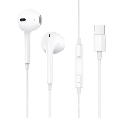 Appacs Žičane slušalice E15, Type C, in-ear, Bijele