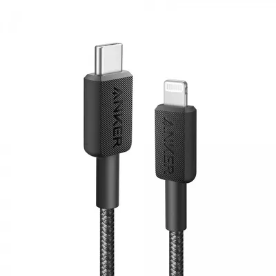 Anker USB-C na Lightning pleteni kabal 322, 1,8m, Crni