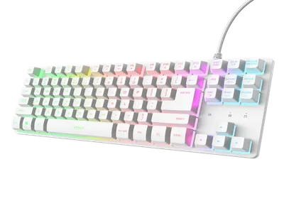 Trust Gaming tastatura GXT833 Thado, RGB, Bijela