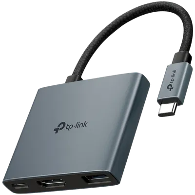 TP-Link USB-C Razdjelnik UH3020C, 3-Port 4K 60Hz PD, 100W, Sivi