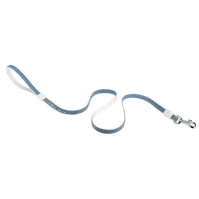 Ferplast Povodac za pse Lux G12/110, 110 cm x 12 mm, Bijelo-plavi