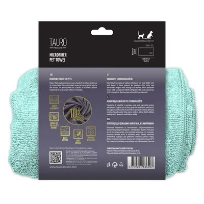 Tauro Pro Line Mikrofiber peškir za kućne ljubimce, 80x120 cm, Menta