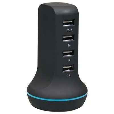 Mediacom Punjač  M-USBPS4T, 4xUSB, Crni