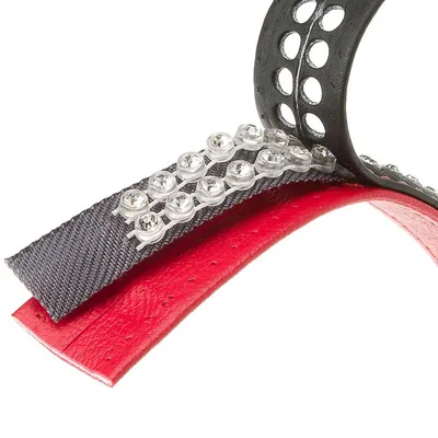 Ferplast Ogrlica za pse Lux C12/22, 22 cm x 12 mm, Crno-crvena