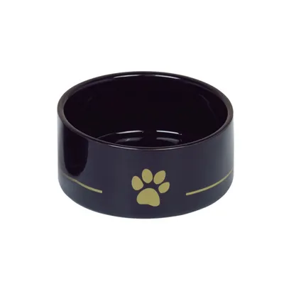 Nobby Keramička posuda Golden Paw, 15x6 cm, 0.55 L, Crna