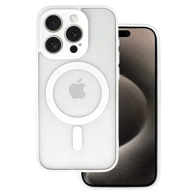 Magsafe zaštitna maska akrilne boje za mobilni telefon Iphone 15, Bijela