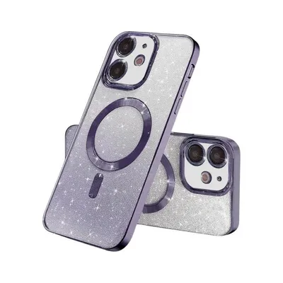 MagSafe maska za mobilni telefon iPhone 15 Glitter, Ljubičasta