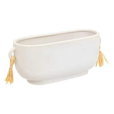 Atmosphera Keramička saksija Soleya, 30 cm, bijele boje