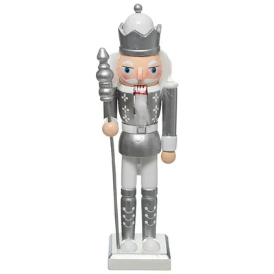 Atmosphera Figura, Orašar, 25 cm, srebrne boje
