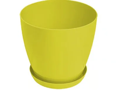 Saksija LUX, 14cm, Sa podmetačem, Zelena