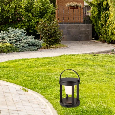 Mass-light Solarna LED lampa Patron ML-2203B, Okrugla, Crna
