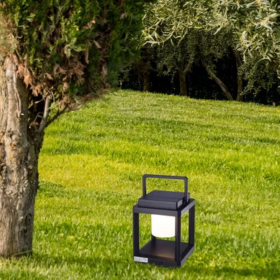 Mass-light Solarna LED lampa Patron ML-2202B, Kvadratna, Crna