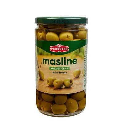 Podravka Zelene otkoštene masline, 650 g